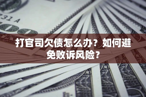 武汉打官司欠债怎么办？如何避免败诉风险？