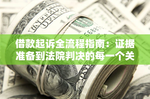 武汉借款起诉全流程指南：证据准备到法院判决的每一个关键步骤